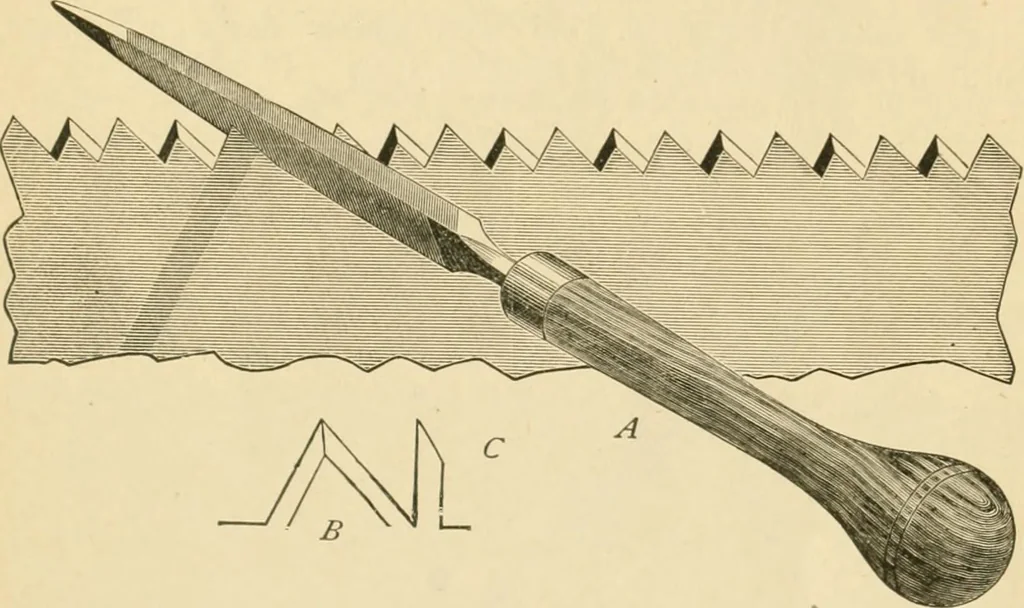 An illustration from First lessons in manual training and carpentry, 1907, leaf 12