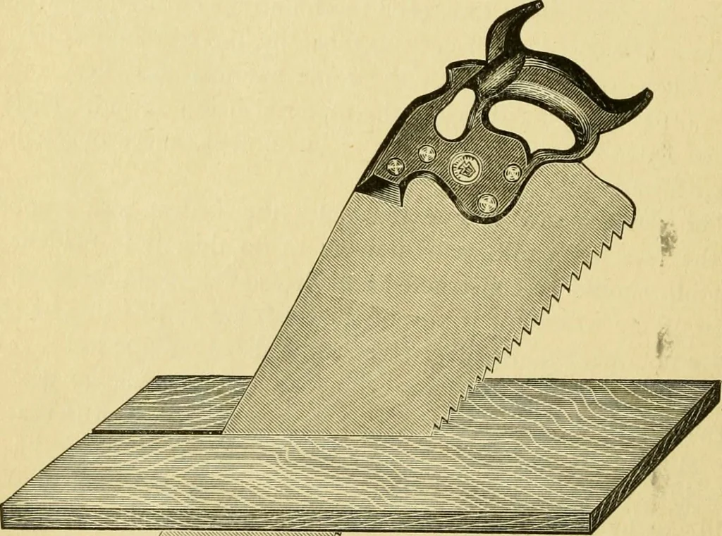 An illustration from First lessons in manual training and carpentry, 1907, leaf 7