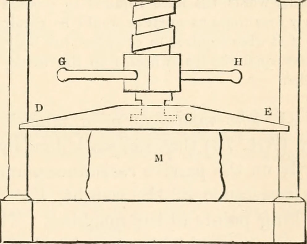 An illustration from First lessons in theoretical mechanics, 1886, leaf 119