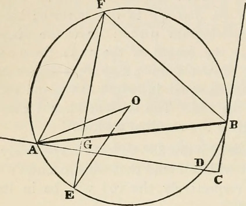 An illustration from First lessons in theoretical mechanics, 1886, leaf 94