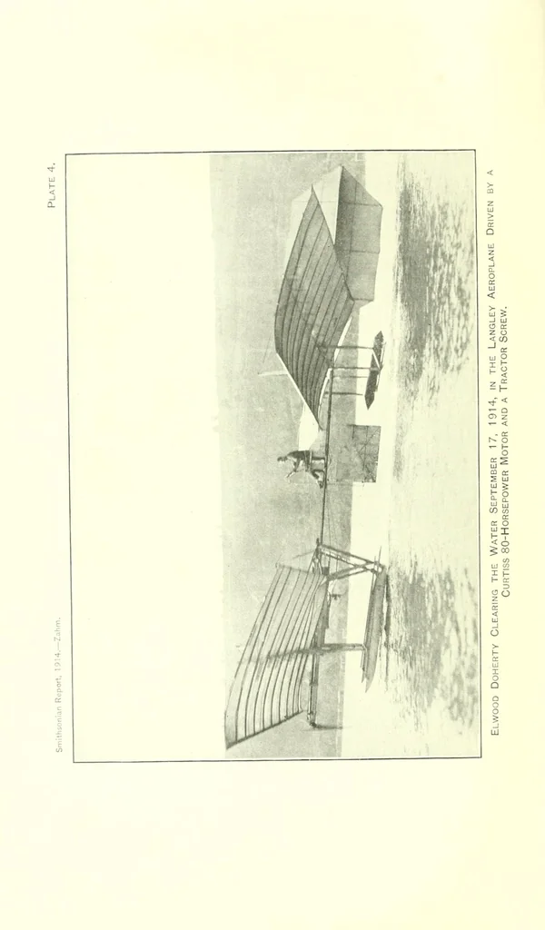 An illustration from The first man-carrying aeroplane capable of sustained free flight : Langley's success as a pioneer in aviation, 1915, leaf 10
