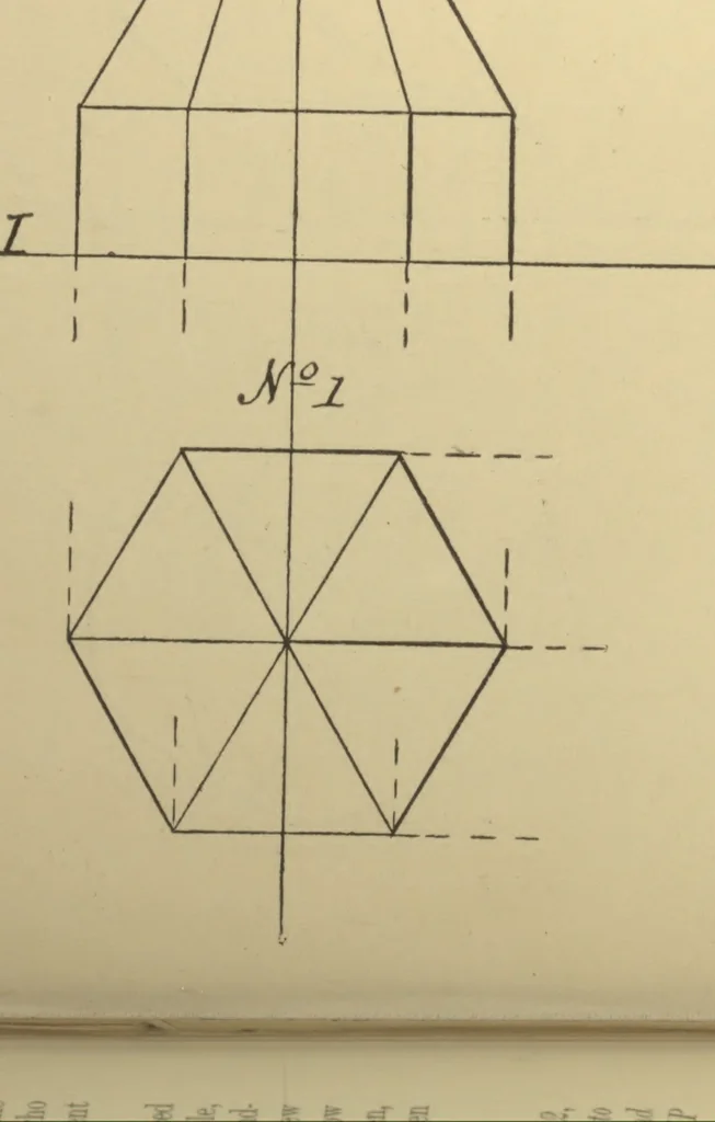 An illustration from First principles of mechanical and engineering drawing, 1897, leaf 150