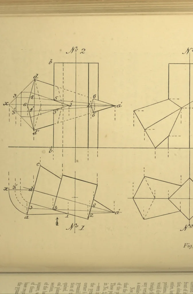 An illustration from First principles of mechanical and engineering drawing, 1897, leaf 169