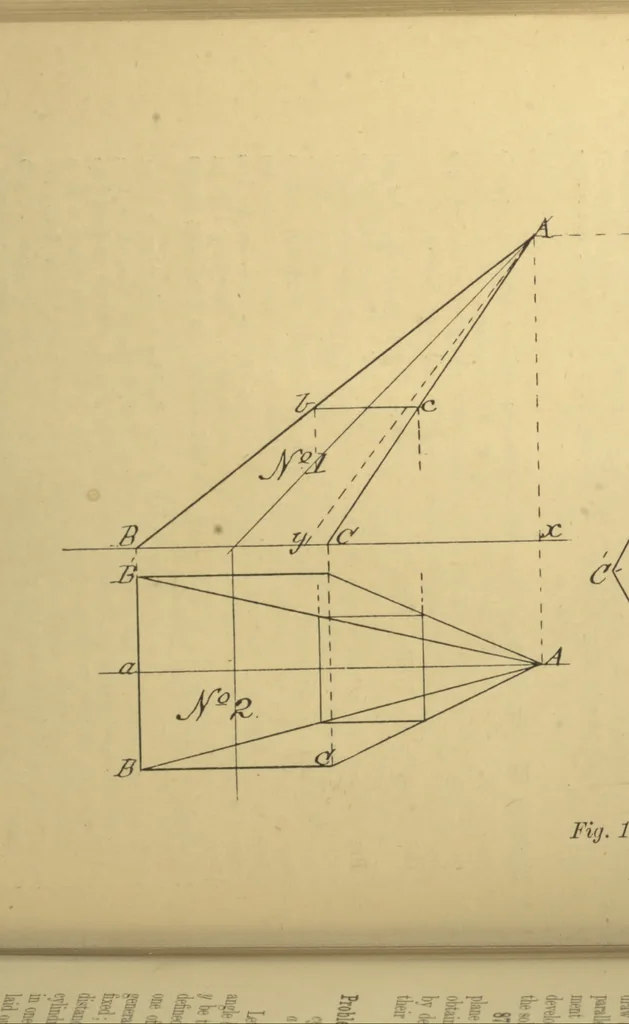 An illustration from First principles of mechanical and engineering drawing, 1897, leaf 209