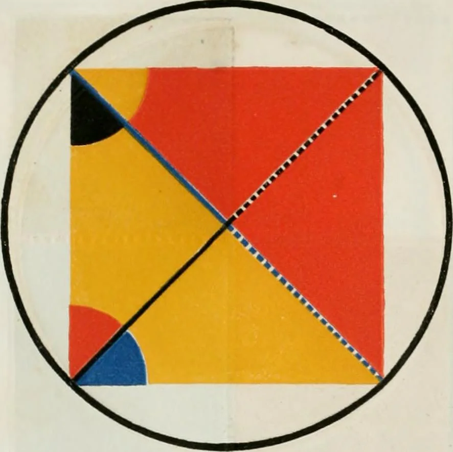An illustration from The first six books of the elements of Euclid, in which coloured diagrams and symbols are used instead of letters for the greater ease of learners, 1847, leaf 167