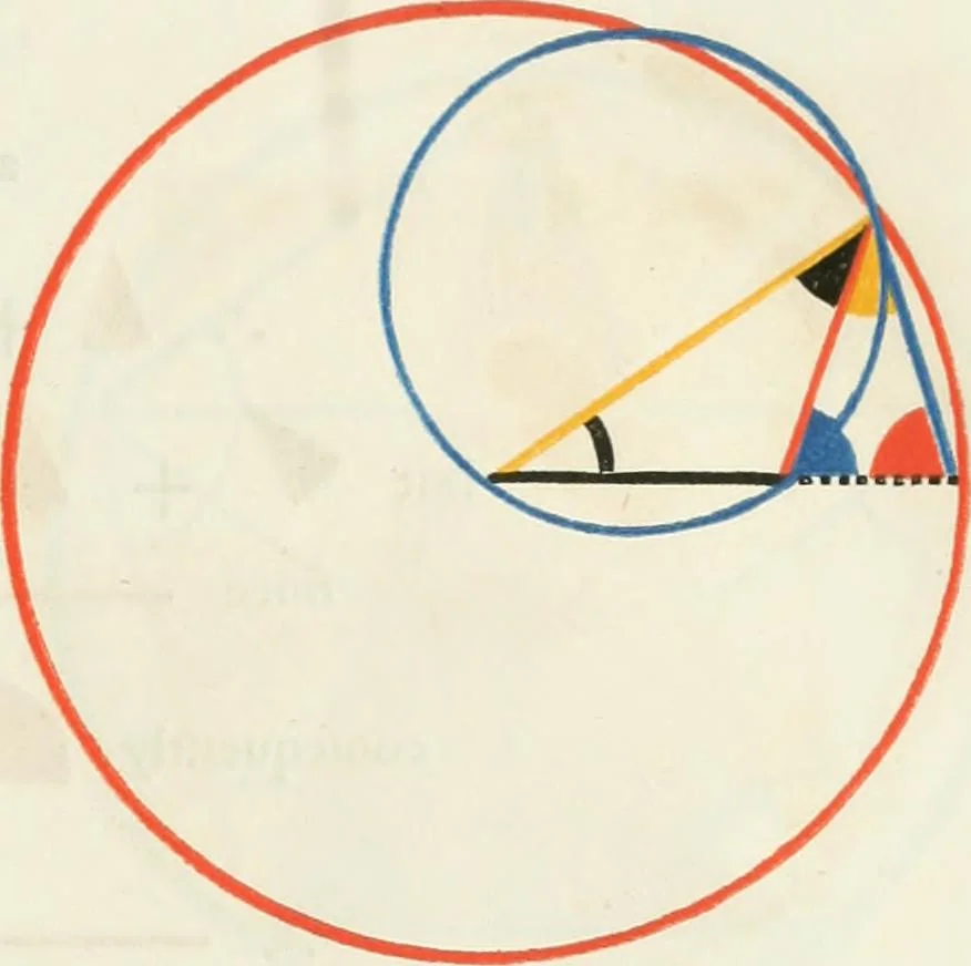 An illustration from The first six books of the elements of Euclid, in which coloured diagrams and symbols are used instead of letters for the greater ease of learners, 1847, leaf 168