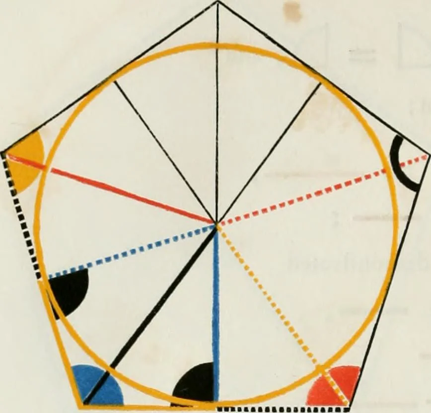 An illustration from The first six books of the elements of Euclid, in which coloured diagrams and symbols are used instead of letters for the greater ease of learners, 1847, leaf 173