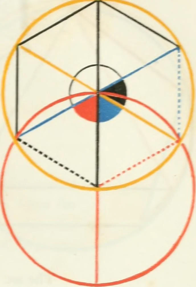 An illustration from The first six books of the elements of Euclid, in which coloured diagrams and symbols are used instead of letters for the greater ease of learners, 1847, leaf 176