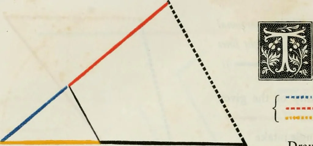 An illustration from The first six books of the elements of Euclid, in which coloured diagrams and symbols are used instead of letters for the greater ease of learners, 1847, leaf 263