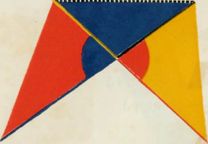 An illustration from The first six books of the elements of Euclid, in which coloured diagrams and symbols are used instead of letters for the greater ease of learners, 1847, leaf 267