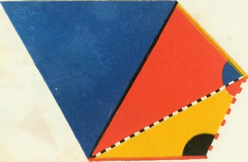 An illustration from The first six books of the elements of Euclid, in which coloured diagrams and symbols are used instead of letters for the greater ease of learners, 1847, leaf 276