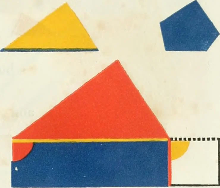 An illustration from The first six books of the elements of Euclid, in which coloured diagrams and symbols are used instead of letters for the greater ease of learners, 1847, leaf 284
