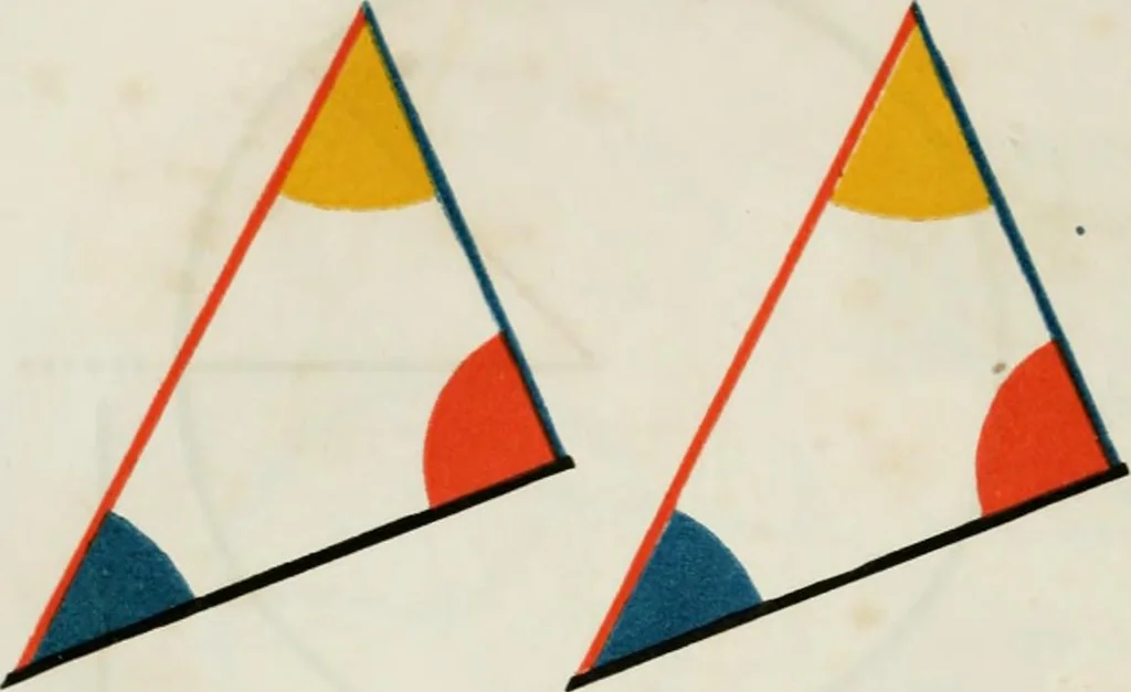 An illustration from The first six books of the elements of Euclid, in which coloured diagrams and symbols are used instead of letters for the greater ease of learners, 1847, leaf 37