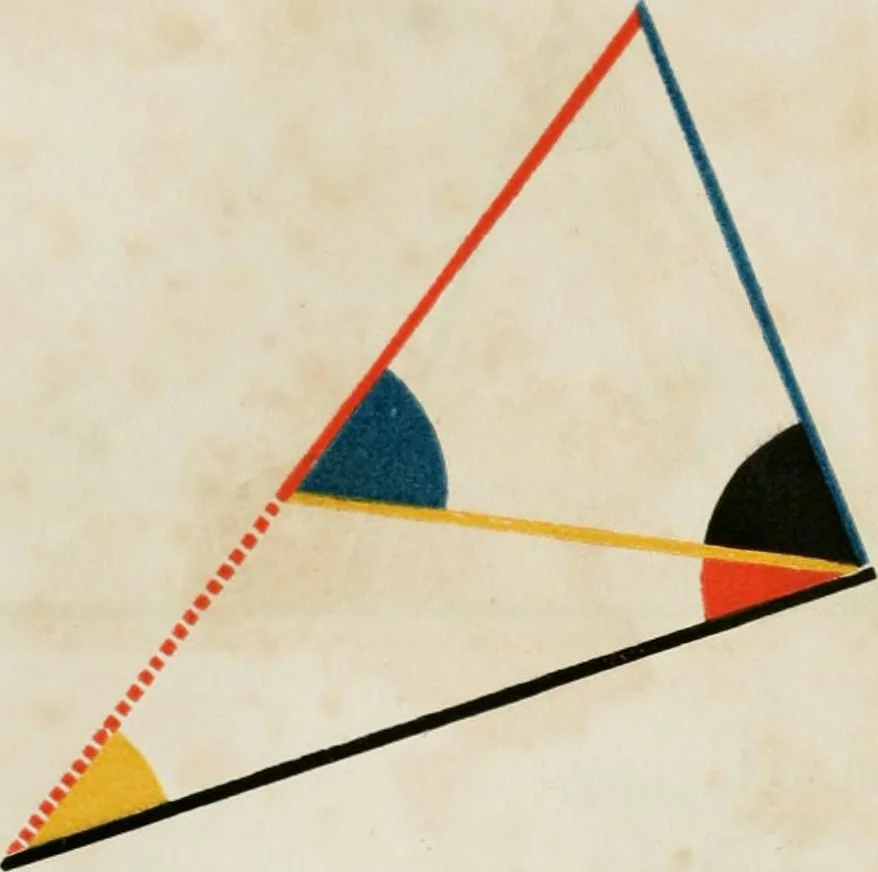 An illustration from The first six books of the elements of Euclid, in which coloured diagrams and symbols are used instead of letters for the greater ease of learners, 1847, leaf 51