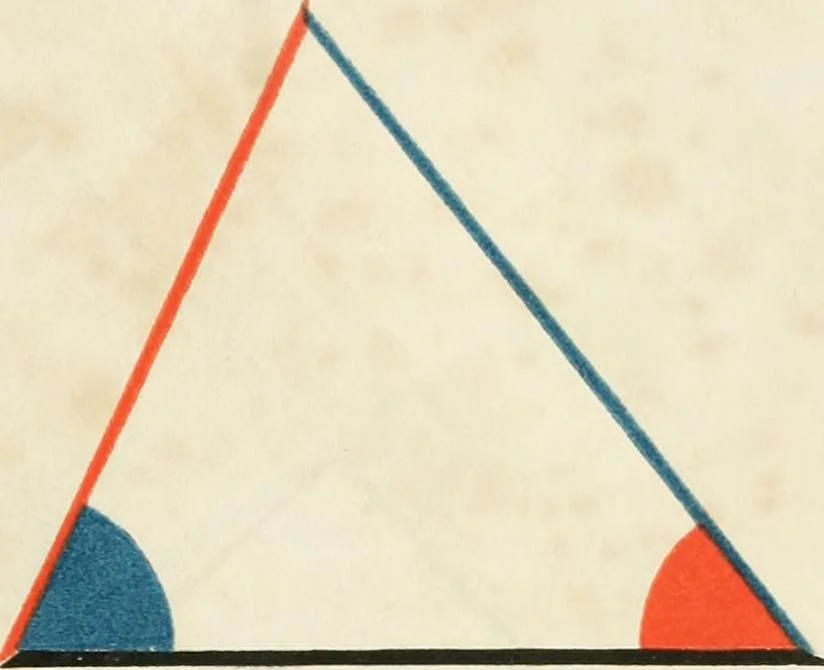 An illustration from The first six books of the elements of Euclid, in which coloured diagrams and symbols are used instead of letters for the greater ease of learners, 1847, leaf 52
