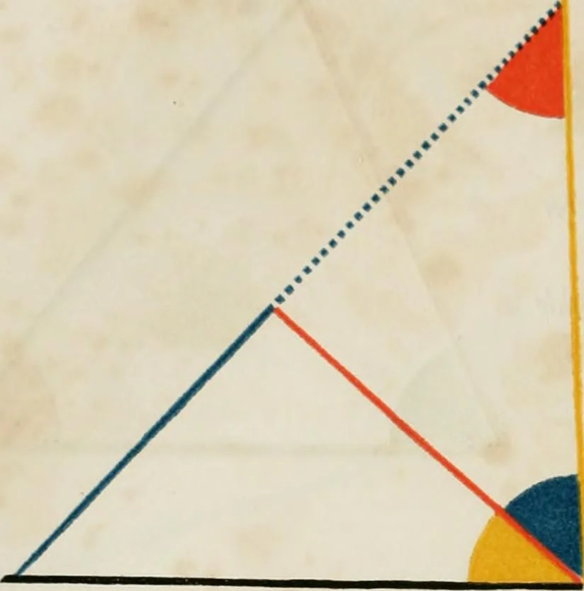 An illustration from The first six books of the elements of Euclid, in which coloured diagrams and symbols are used instead of letters for the greater ease of learners, 1847, leaf 53