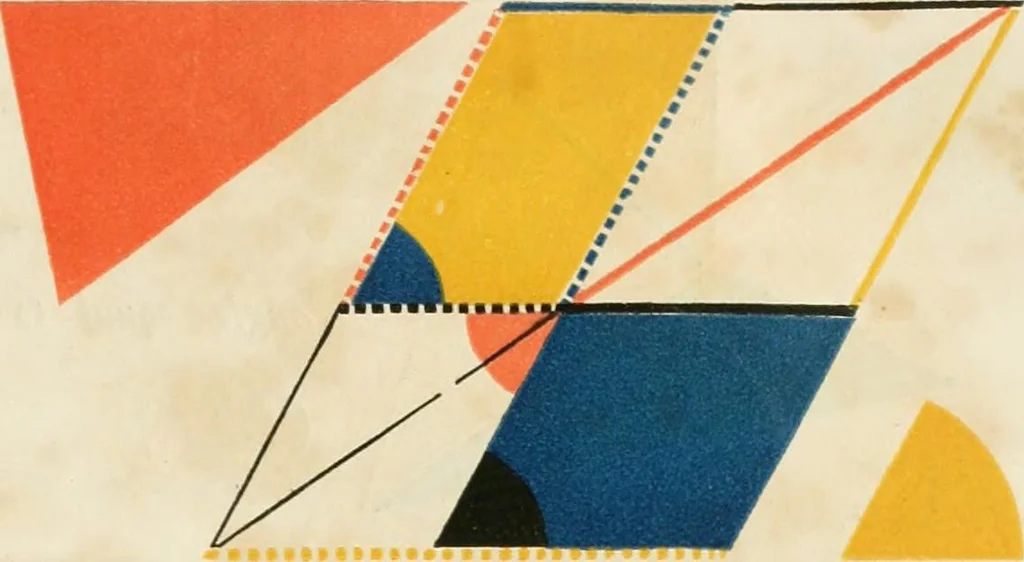 An illustration from The first six books of the elements of Euclid, in which coloured diagrams and symbols are used instead of letters for the greater ease of learners, 1847, leaf 78