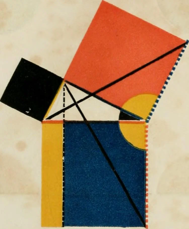 An illustration from The first six books of the elements of Euclid, in which coloured diagrams and symbols are used instead of letters for the greater ease of learners, 1847, leaf 81