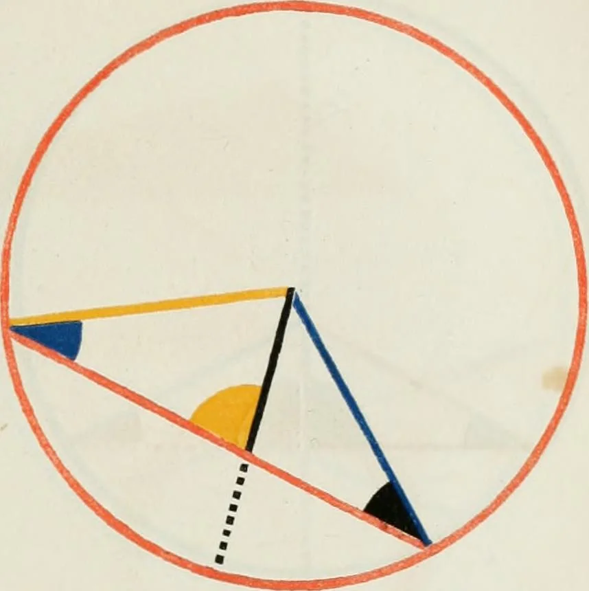 An illustration from The first six books of the Elements of Euclid, in which coloured diagrams and symbols are used instead of letters .., 1847, leaf 107