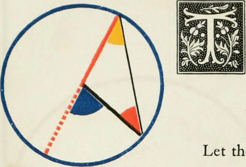 An illustration from The first six books of the Elements of Euclid, in which coloured diagrams and symbols are used instead of letters .., 1847, leaf 134