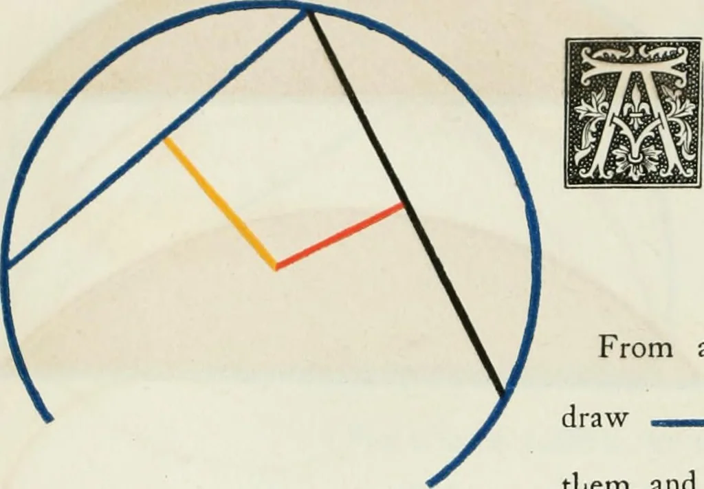 An illustration from The first six books of the Elements of Euclid, in which coloured diagrams and symbols are used instead of letters .., 1847, leaf 140