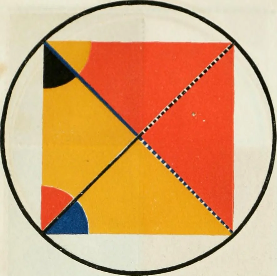 An illustration from The first six books of the Elements of Euclid, in which coloured diagrams and symbols are used instead of letters .., 1847, leaf 166