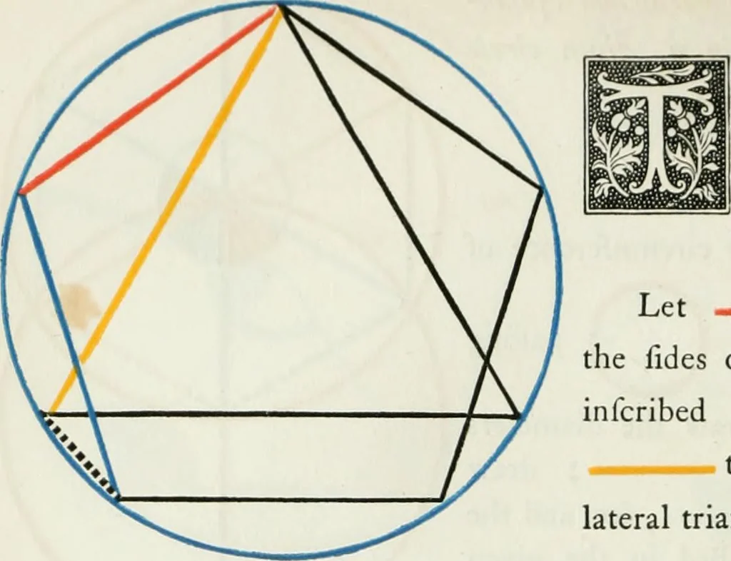 An illustration from The first six books of the Elements of Euclid, in which coloured diagrams and symbols are used instead of letters .., 1847, leaf 176
