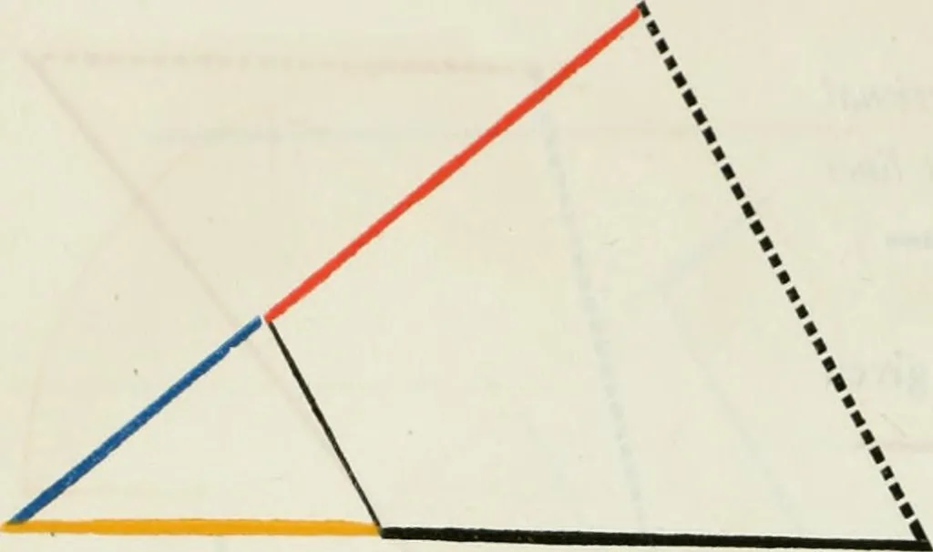 An illustration from The first six books of the Elements of Euclid, in which coloured diagrams and symbols are used instead of letters .., 1847, leaf 262
