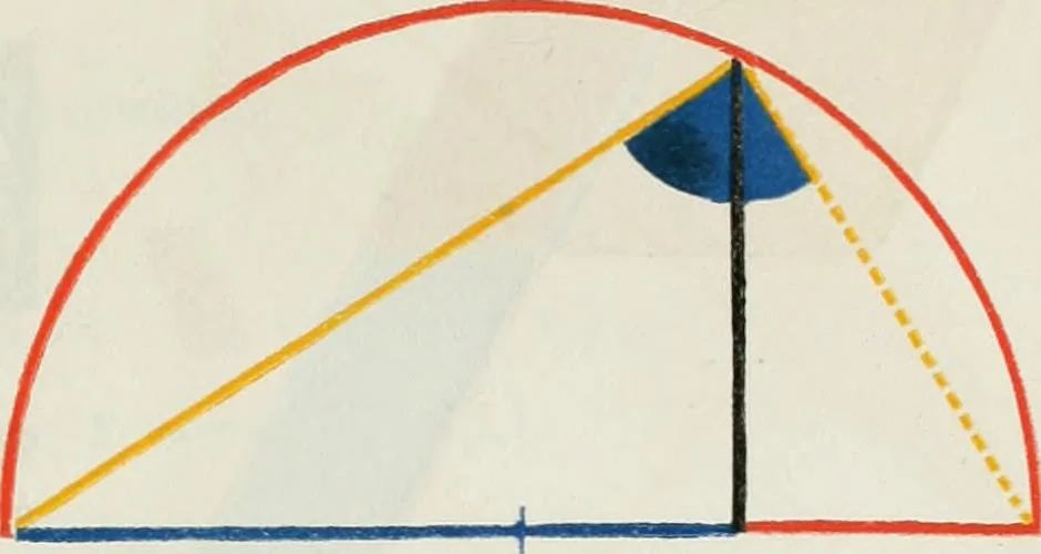An illustration from The first six books of the Elements of Euclid, in which coloured diagrams and symbols are used instead of letters .., 1847, leaf 263