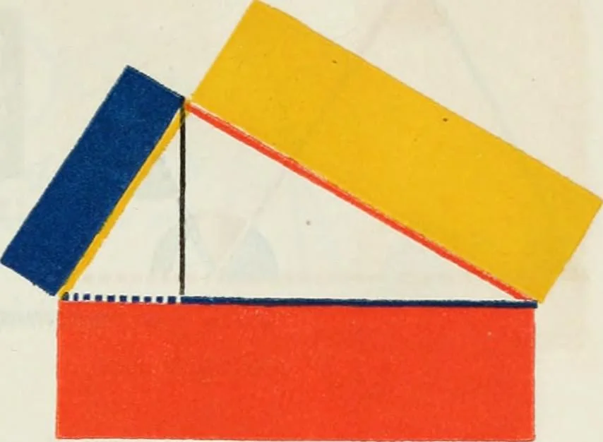 An illustration from The first six books of the Elements of Euclid, in which coloured diagrams and symbols are used instead of letters .., 1847, leaf 291