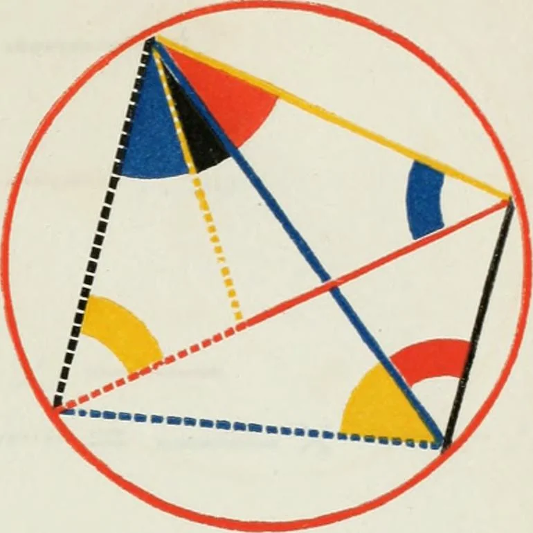 An illustration from The first six books of the Elements of Euclid, in which coloured diagrams and symbols are used instead of letters .., 1847, leaf 299