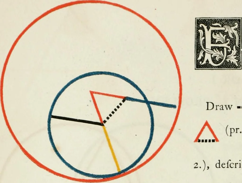 An illustration from The first six books of the Elements of Euclid, in which coloured diagrams and symbols are used instead of letters .., 1847, leaf 34