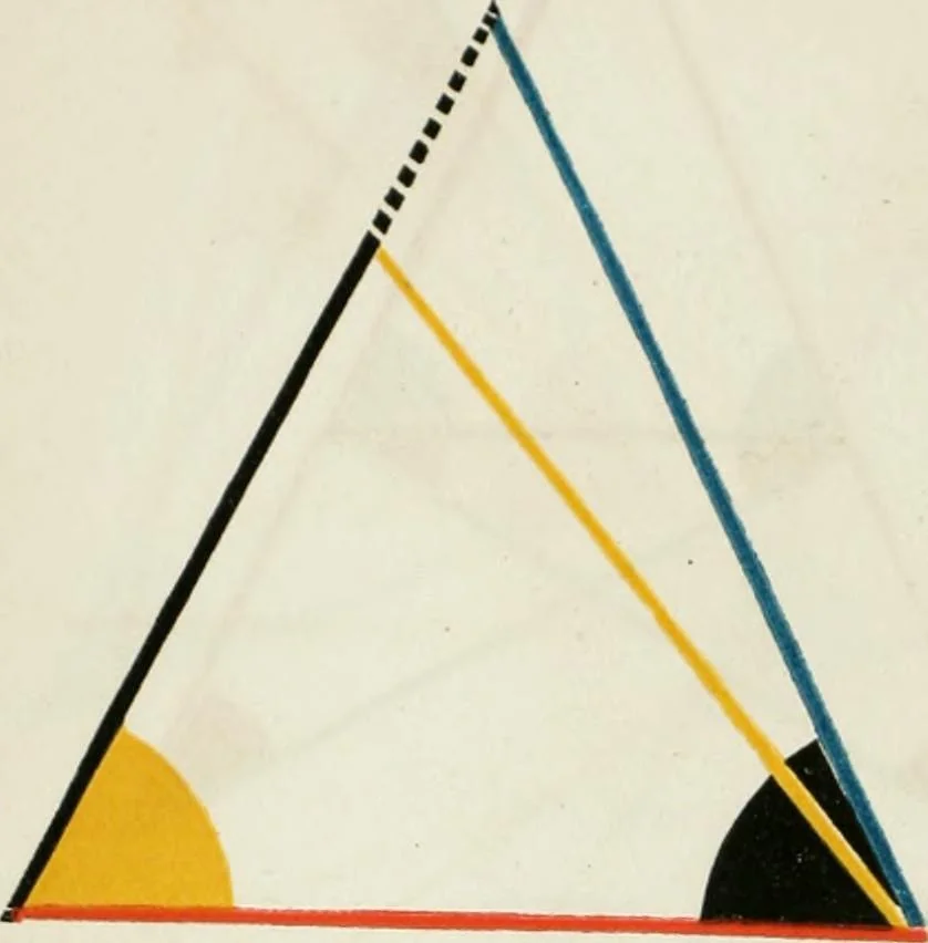 An illustration from The first six books of the Elements of Euclid, in which coloured diagrams and symbols are used instead of letters .., 1847, leaf 38