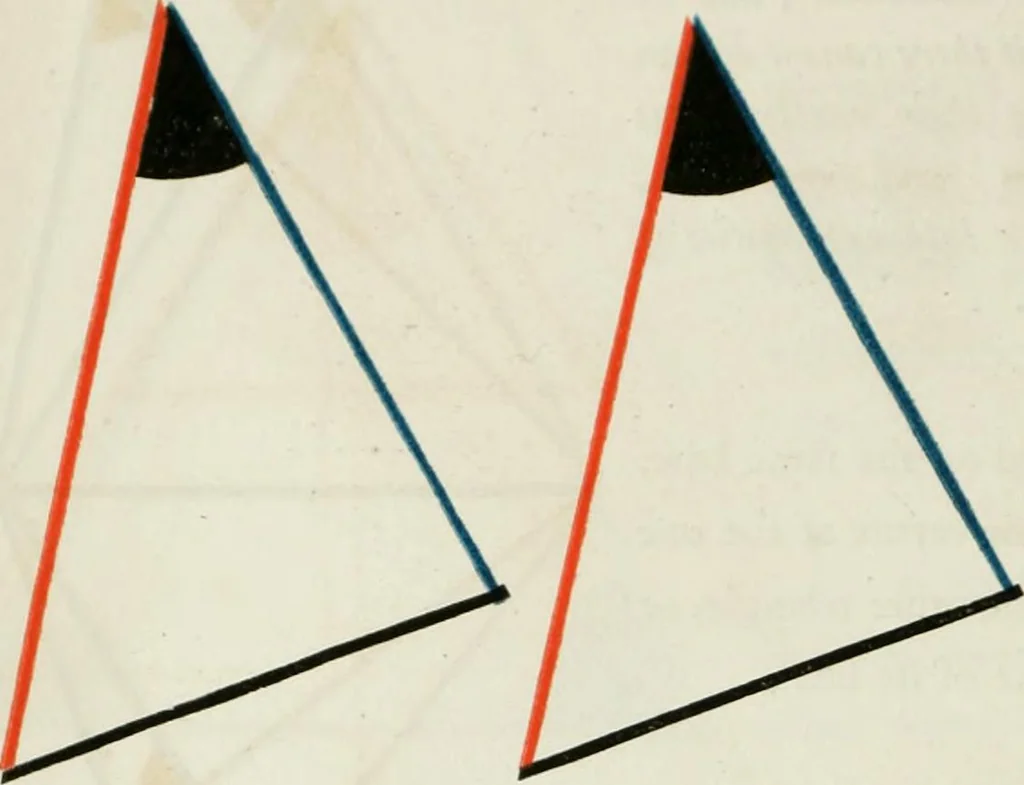 An illustration from The first six books of the Elements of Euclid, in which coloured diagrams and symbols are used instead of letters .., 1847, leaf 40