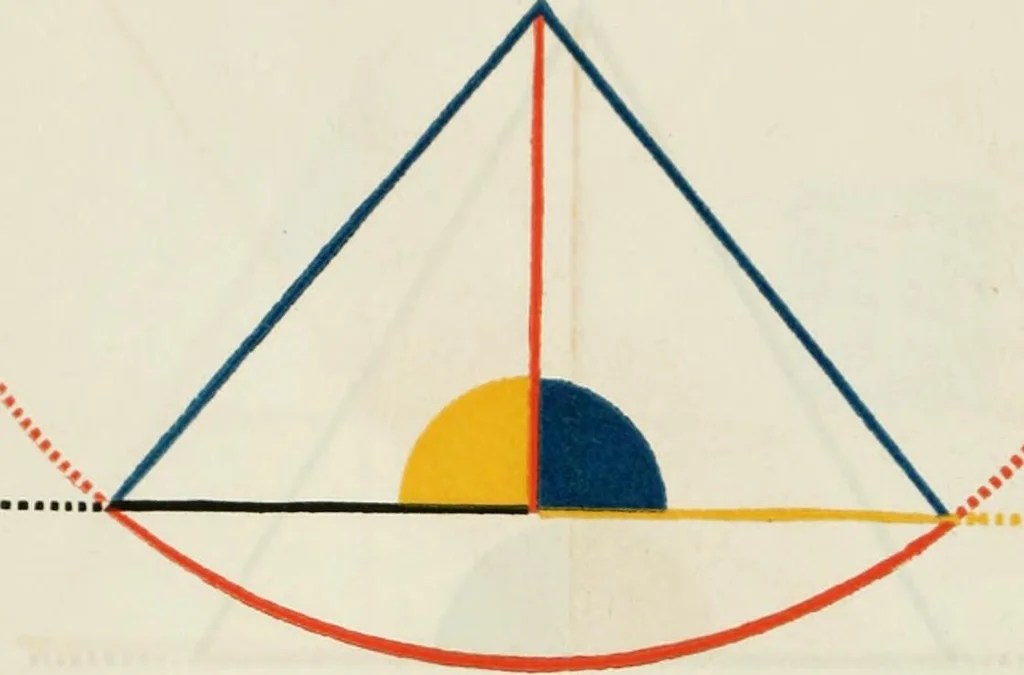 An illustration from The first six books of the Elements of Euclid, in which coloured diagrams and symbols are used instead of letters .., 1847, leaf 44