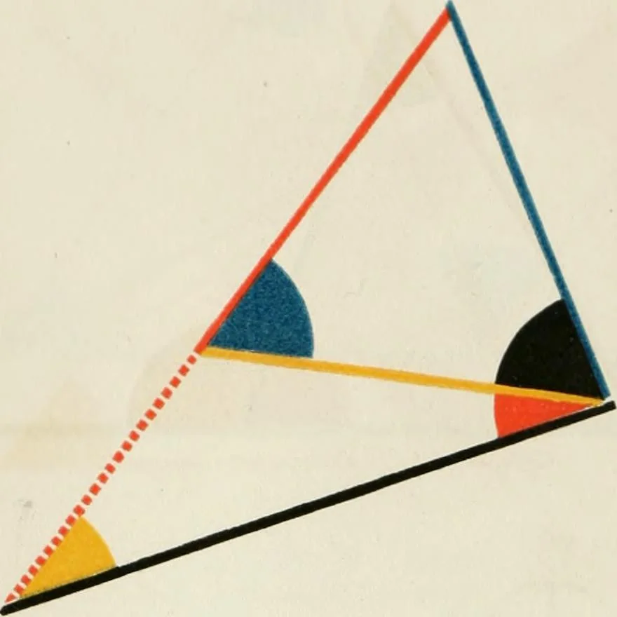 An illustration from The first six books of the Elements of Euclid, in which coloured diagrams and symbols are used instead of letters .., 1847, leaf 50