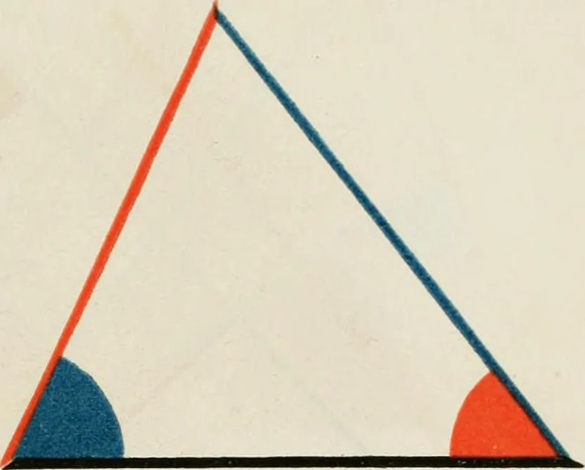 An illustration from The first six books of the Elements of Euclid, in which coloured diagrams and symbols are used instead of letters .., 1847, leaf 51