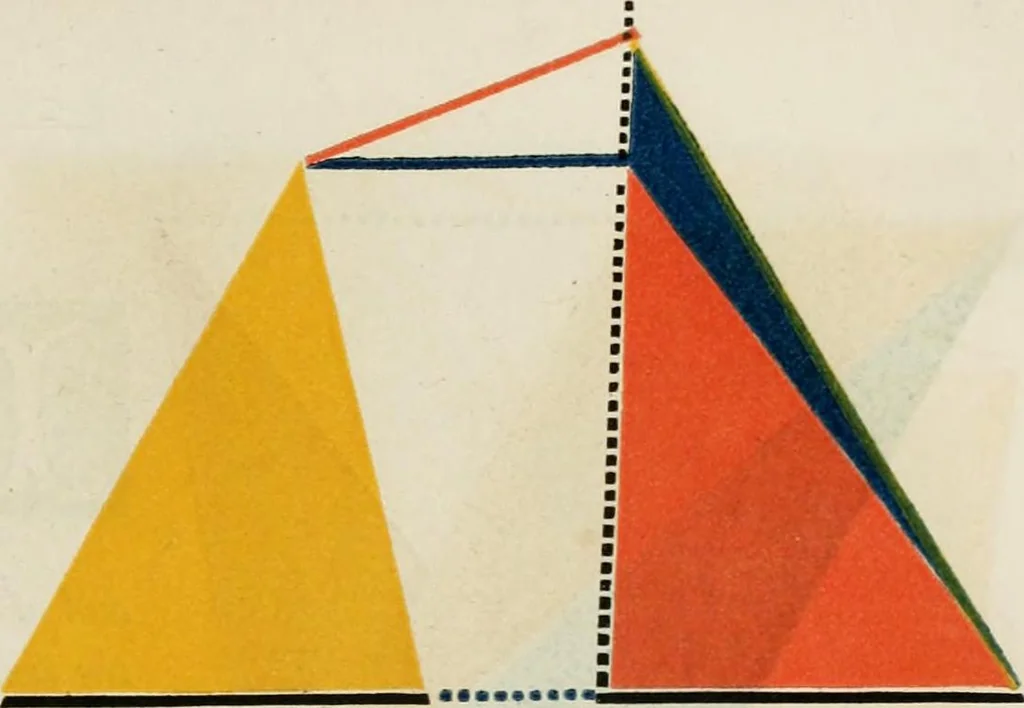 An illustration from The first six books of the Elements of Euclid, in which coloured diagrams and symbols are used instead of letters .., 1847, leaf 73