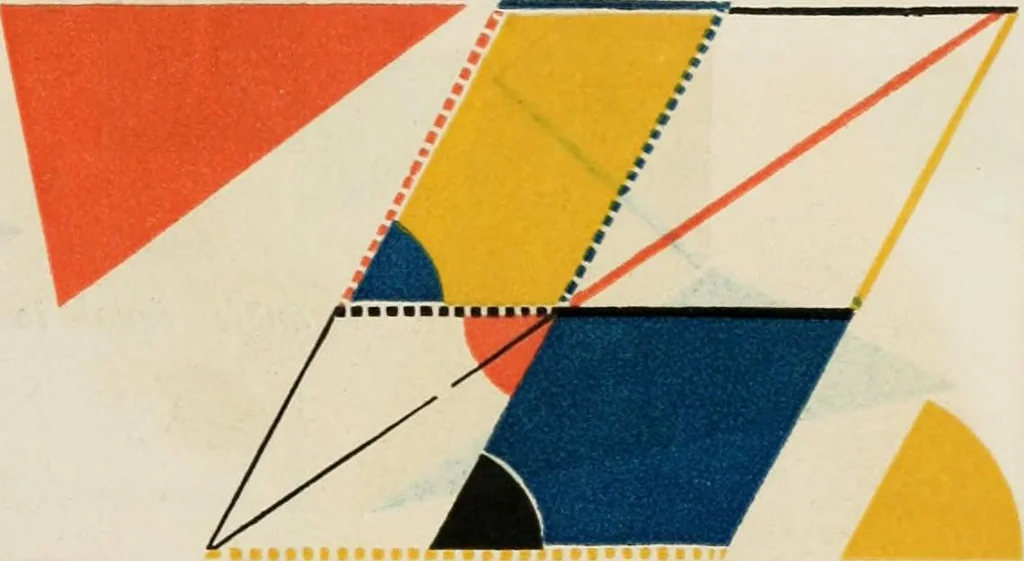 An illustration from The first six books of the Elements of Euclid, in which coloured diagrams and symbols are used instead of letters .., 1847, leaf 77
