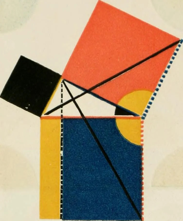 An illustration from The first six books of the Elements of Euclid, in which coloured diagrams and symbols are used instead of letters .., 1847, leaf 80