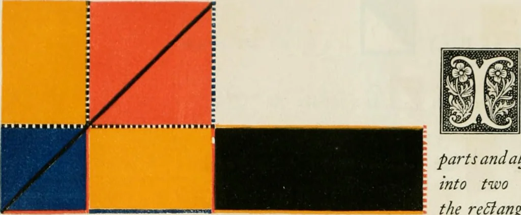 An illustration from The first six books of the Elements of Euclid, in which coloured diagrams and symbols are used instead of letters .., 1847, leaf 90