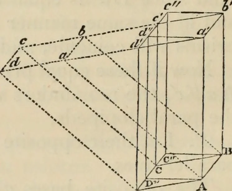 An illustration from The first six books of the elements of Euclid : with a commentary and geometrical exercises ; to which are annexed a treatise on solid geometry, and short essays on ancient geometrical analysis, and the theory of transversals, 1861, leaf 271