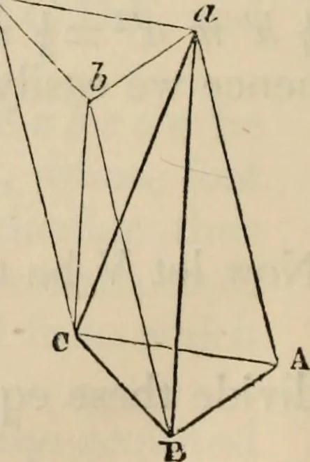 An illustration from The first six books of the elements of Euclid : with a commentary and geometrical exercises ; to which are annexed a treatise on solid geometry, and short essays on ancient geometrical analysis, and the theory of transversals, 1861, leaf 285
