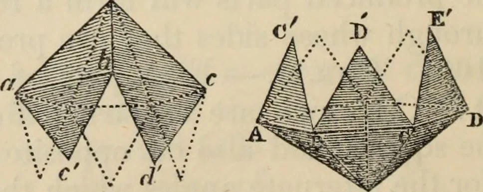 An illustration from The first six books of the elements of Euclid : with a commentary and geometrical exercises ; to which are annexed a treatise on solid geometry, and short essays on ancient geometrical analysis, and the theory of transversals, 1861, leaf 291