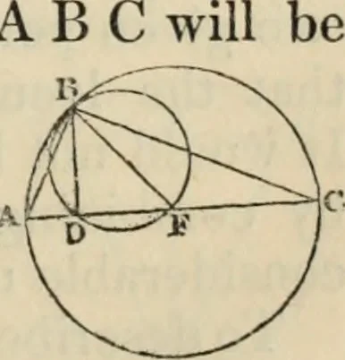 An illustration from The first six books of the elements of Euclid : with a commentary and geometrical exercises ; to which are annexed a treatise on solid geometry, and short essays on ancient geometrical analysis, and the theory of transversals, 1861, leaf 320