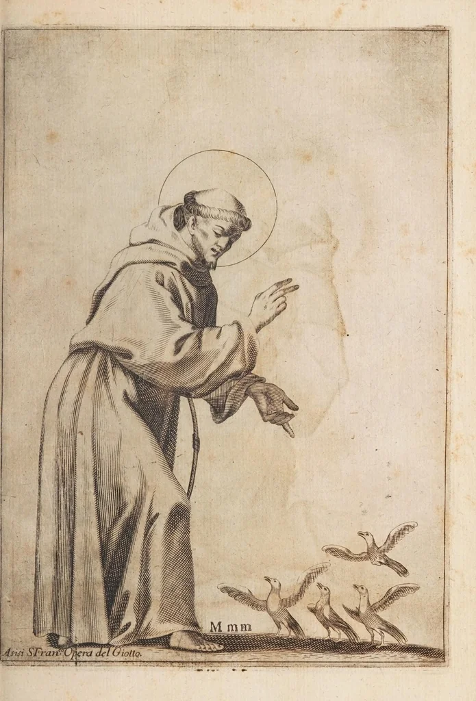 An illustration from Fiume del terrestre paradiso : diuiso in quattro capi, o discorsi / trattato difensivo del sig. dottor don Niccolò Catalano da Santo Mauro ; oue si ragguaglia il mondo nella verità dell'antica forma d'habito de' frati minori istituita da S. Francesco ; dato alle stampe dal P. M. Giulio Antonio Catalano da S. Mauro ..., 1652, leaf 503