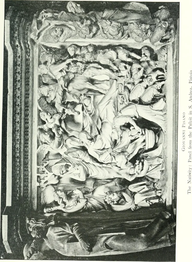 An illustration from Five Italian shrines; an account of the monumental tombs of S. Augustine at Pavia, S. Dominic at Bologna, S. Peter Martyr at Milan, S. Donato at Arezzo, and of Orcagna's tabernacolo at Florence, with a prefatory essay on Tuscan sculpture, 1906, leaf 62