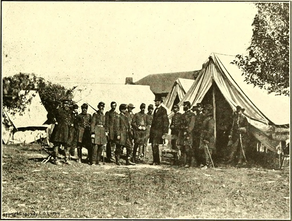 An illustration from [Five minatures of President Lincoln : reproductions from the rare collection of original negatives], 1909, leaf 6