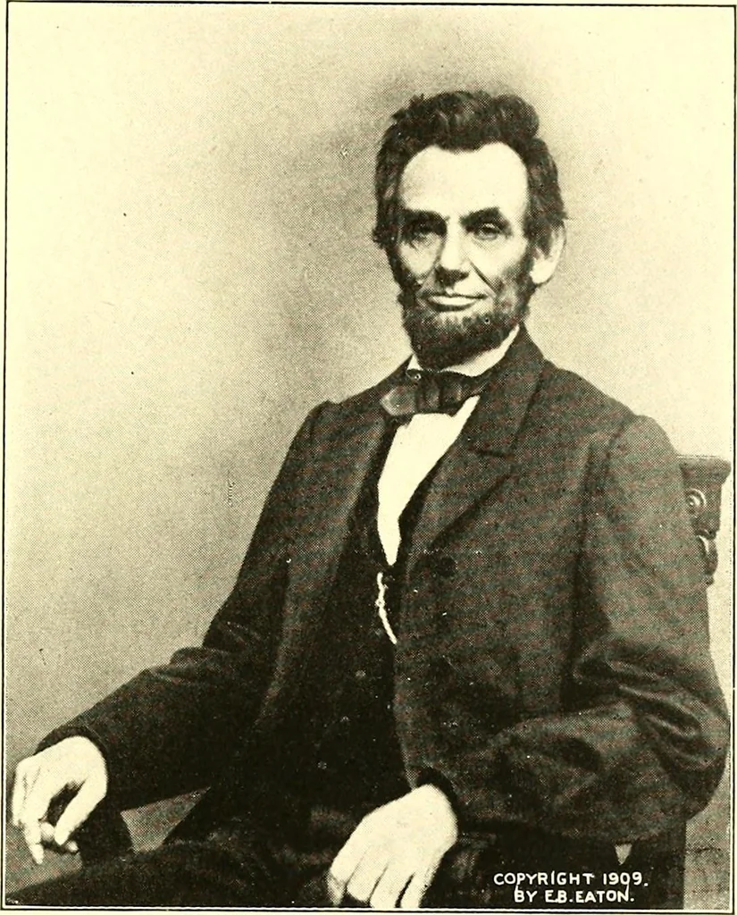 An illustration from [Five minatures of President Lincoln : reproductions from the rare collection of original negatives], 1909, leaf 8