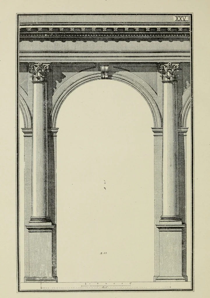 An illustration from The five orders of architecture, 1889, leaf 107